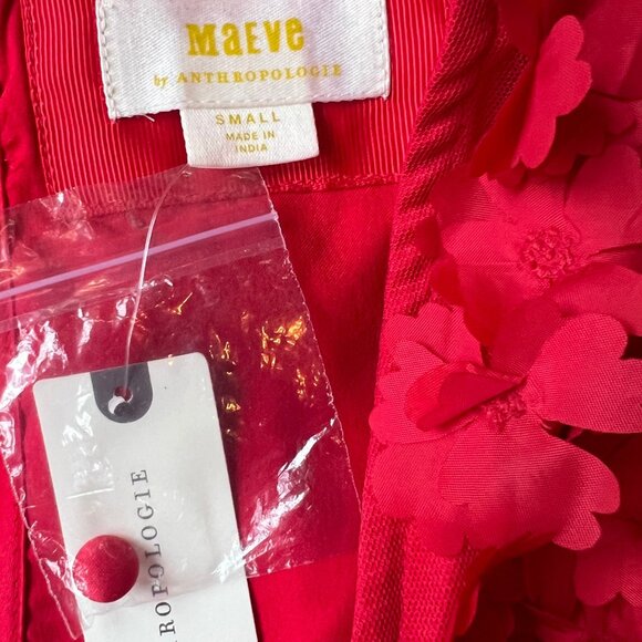 Anthropologie Maeve Sleeveless Floral Appliqué Mini Dress – Size Small (NWT) - Picture 9 of 9